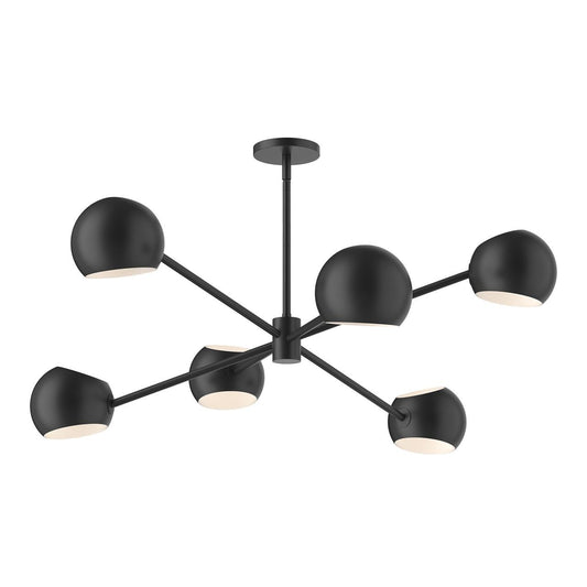 Alora Lighting Willow 6 Light Chandelier Matte Black