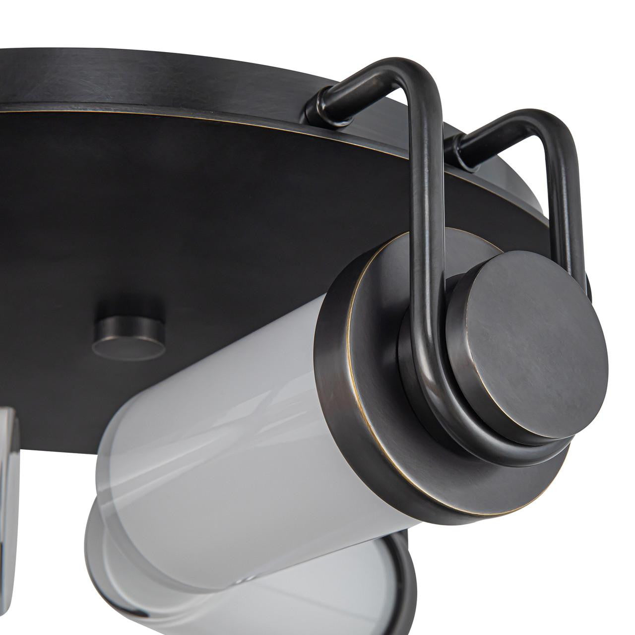 Alora Lighting Wynwood 3 Light Flush Mount Vintage Brass