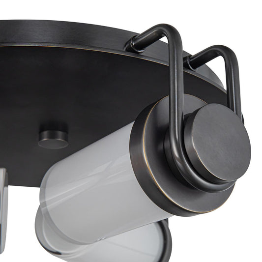Alora Lighting Wynwood 3 Light Flush Mount Vintage Brass