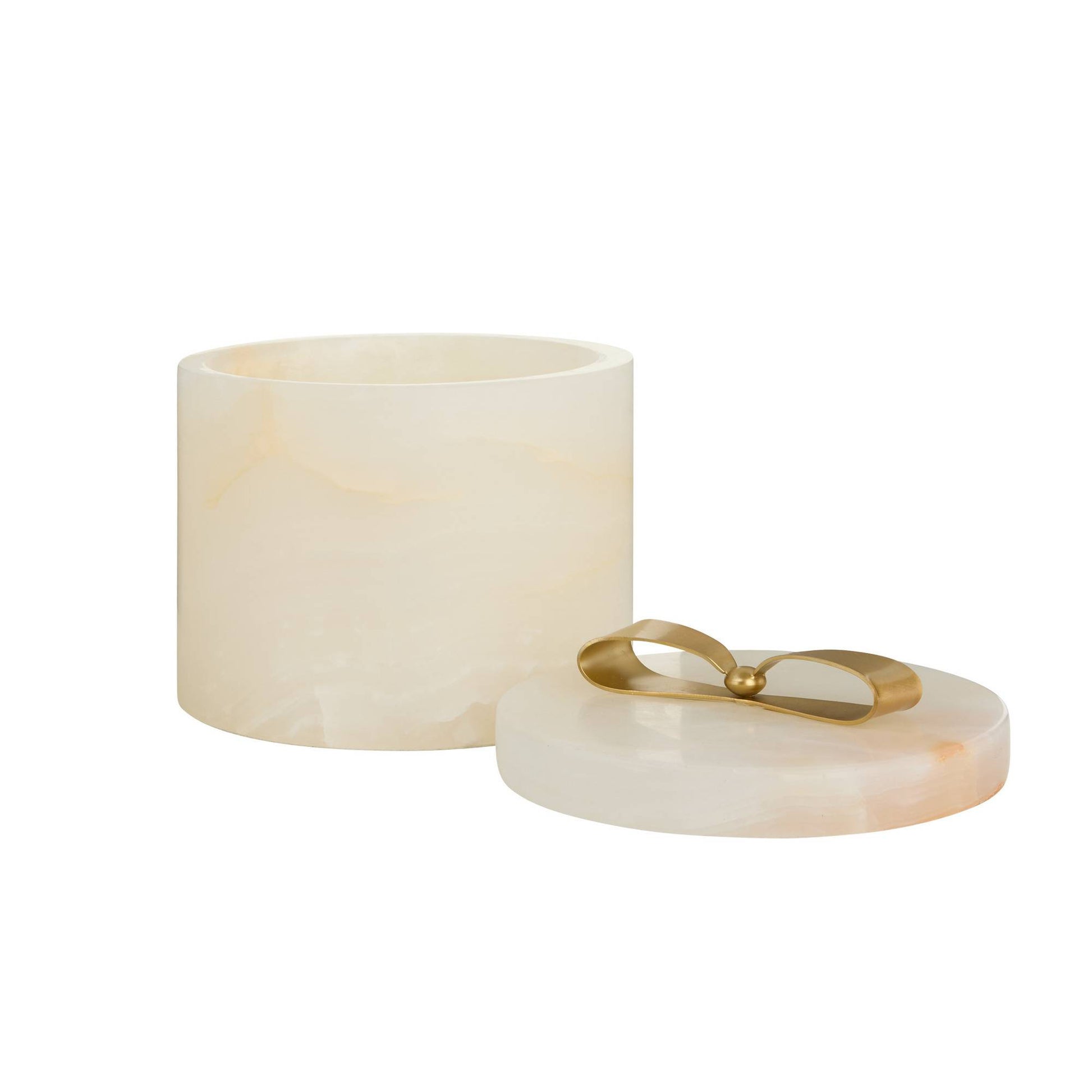 Arteriors Home Monet Large Container White Onyx