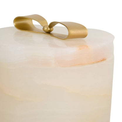 Arteriors Home Monet Large Container White Onyx