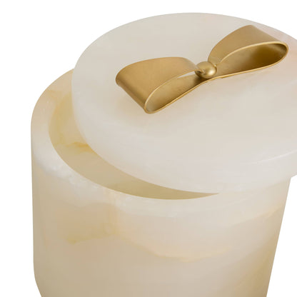 Arteriors Home Monet Large Container White Onyx