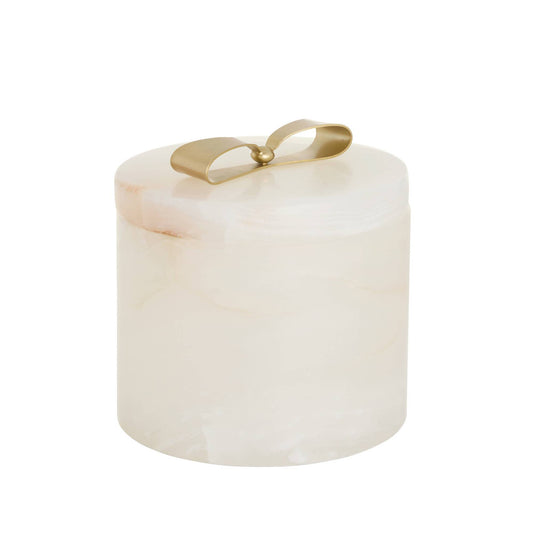 Arteriors Home Monet Large Container White Onyx