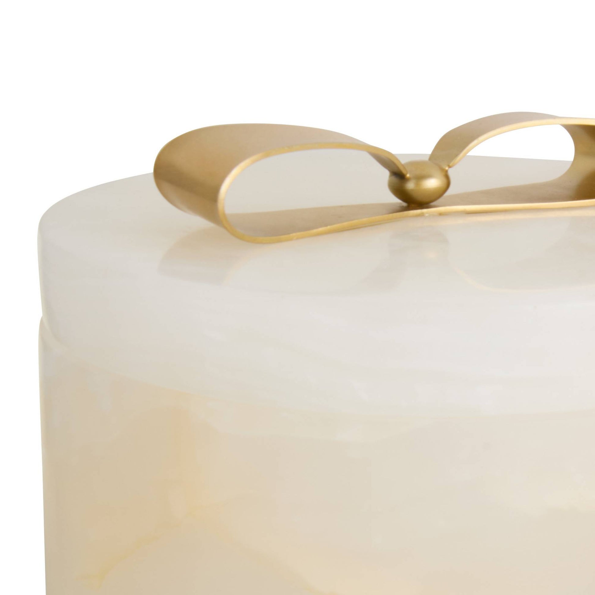 Arteriors Home Monet Small Container White Onyx