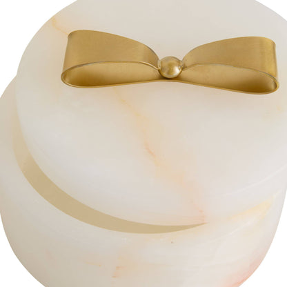 Arteriors Home Monet Small Container White Onyx
