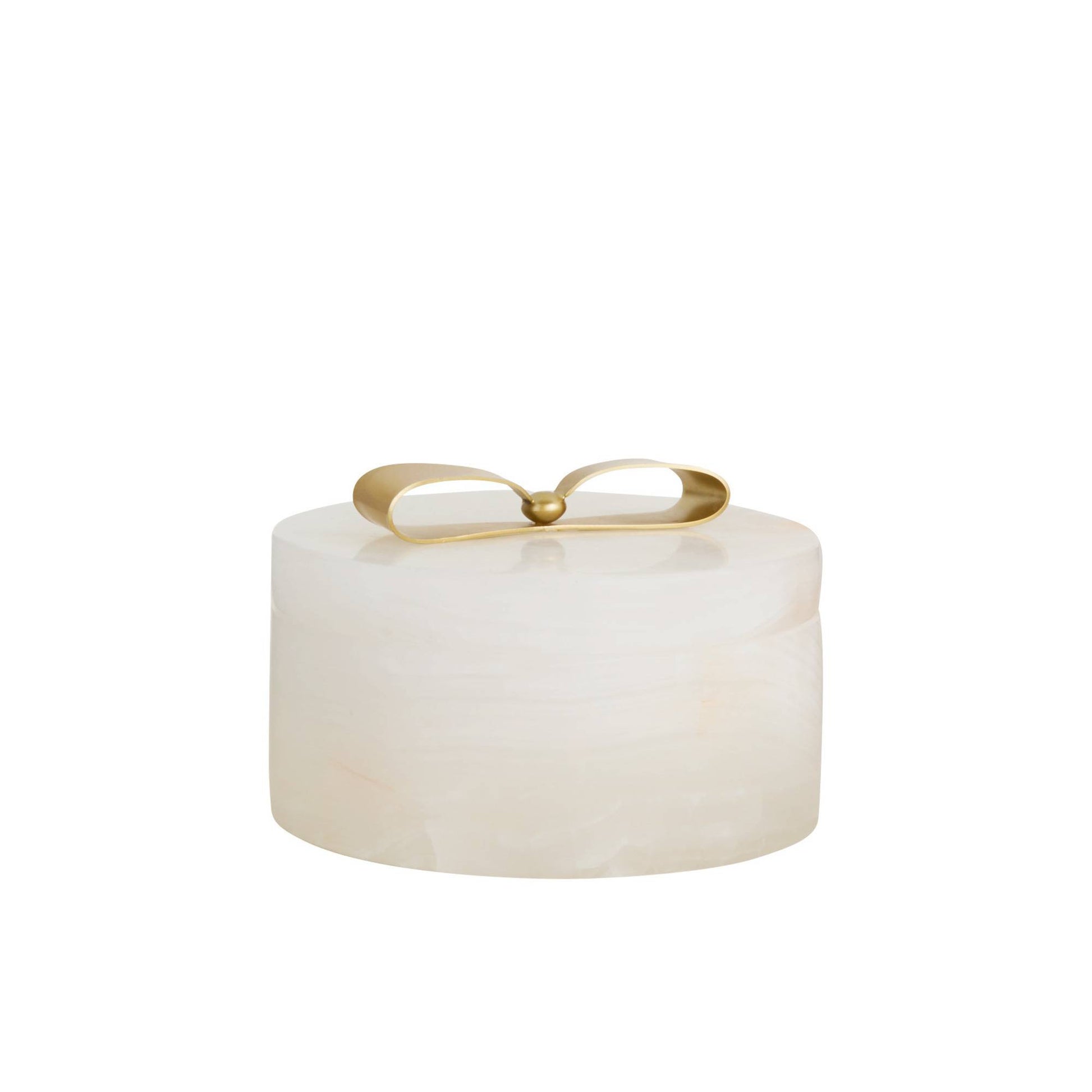 Arteriors Home Monet Small Container White Onyx