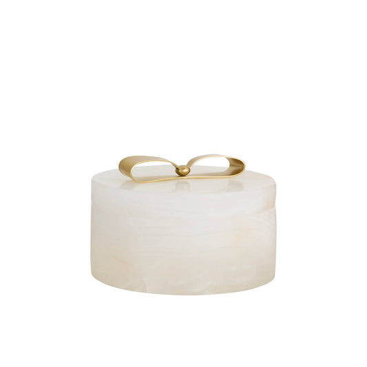 Arteriors Home Monet Small Container White Onyx