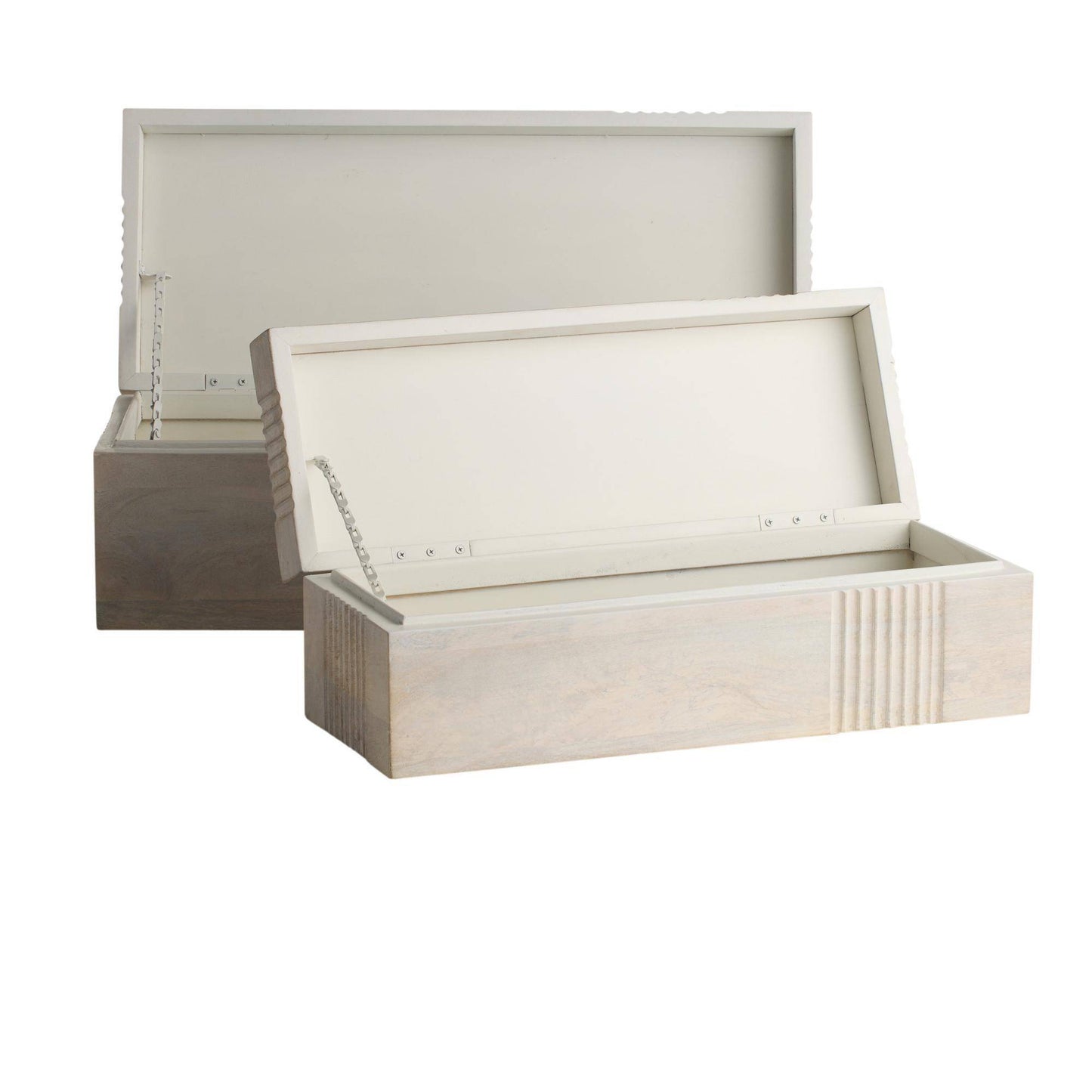 Arteriors Home Kamira Boxes, Set of 2 Whitewash