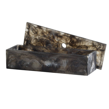 Arteriors Home Kayce Boxes, Set of 2 Black and White