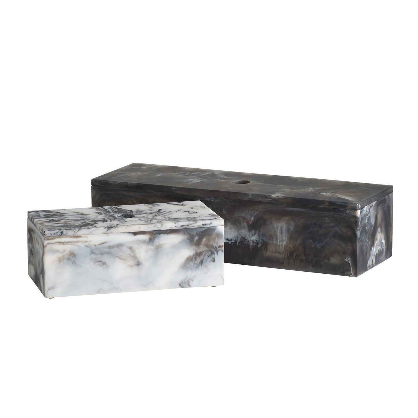 Arteriors Home Kayce Boxes, Set of 2 Black and White