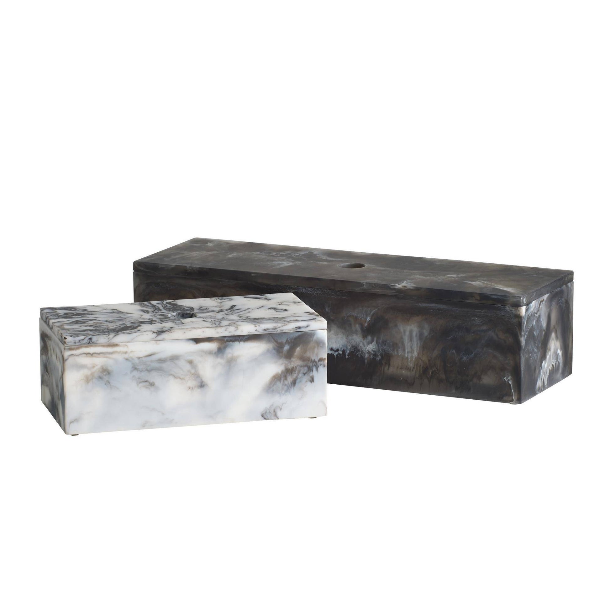 Arteriors Home Kayce Boxes, Set of 2 Black and White