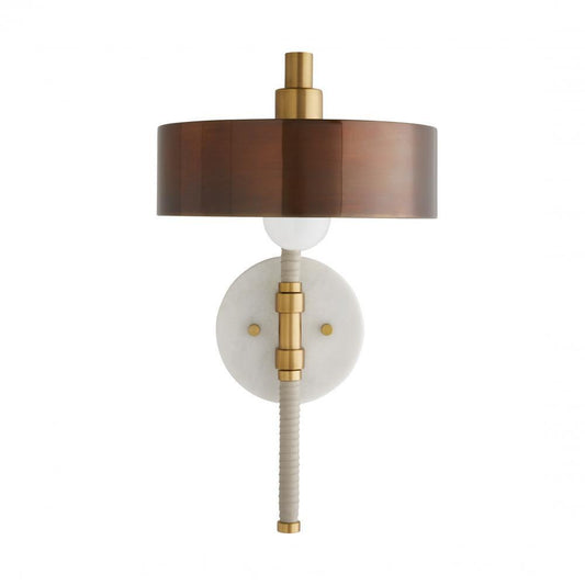 Arteriors Home Aaron Wall Sconce, 1-Light, Heritage Brass, 9.5"W (49176 3MQMH)