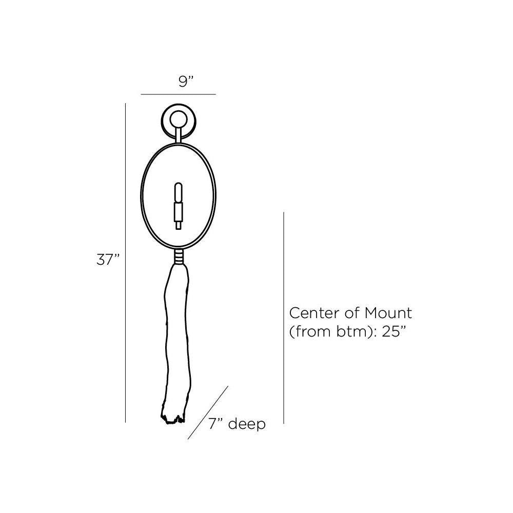 Arteriors Home Aramis Wall Sconce White Bronze detail