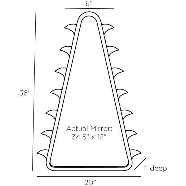 Arteriors Home Arroyo Mirror, Natural Iron, Antique Brass, Plain, 36"H (WMI21 3QPC3)