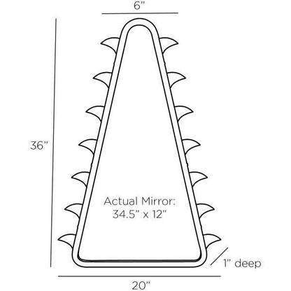 Arteriors Home Arroyo Mirror, Natural Iron, Antique Brass, Plain, 36"H (WMI21 3QPC3)