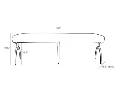 Arteriors Home Bahati Bench