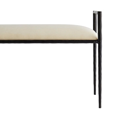 Arteriors Home Barbana Bench White Muslin detail