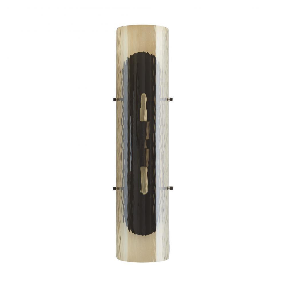 Arteriors Home Bend Wall Sconce Amber, Blackened Steel
