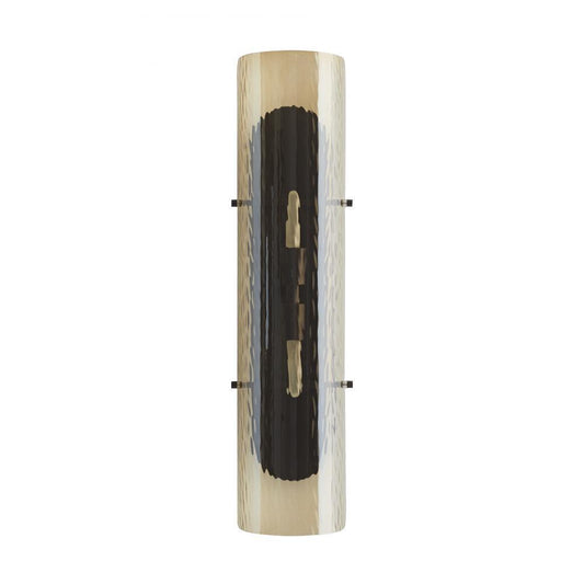Arteriors Home Bend Wall Sconce Amber, Blackened Steel