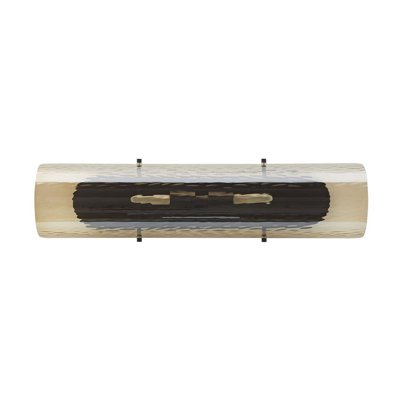 Arteriors Home Bend Wall Sconce, 2-Light, Amber Glass, Blackened Steel, 26"H (DA49016 3MPM5)