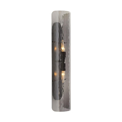 Arteriors Home Bend Wall Sconce, 2-Light, Smoke Glass, Blackened Steel, 26"H (DA49015 3MPM4)