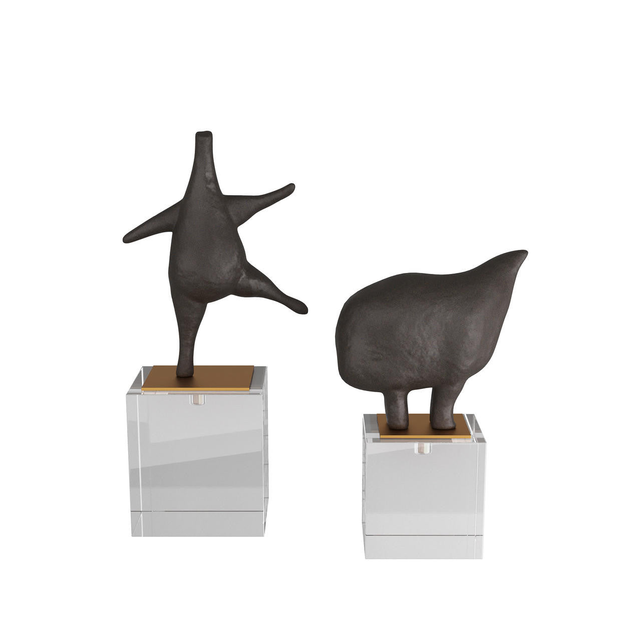 Arteriors Home Brovina Sculptures, Set of 2 Black