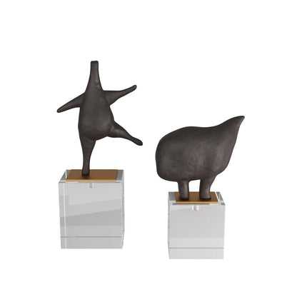Arteriors Home Brovina Sculptures, Set of 2 Black