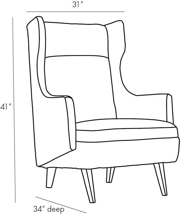 Arteriors Home Budelli Wing Chair, Cloud Boucle, 41"H (8155 3MTJ4)