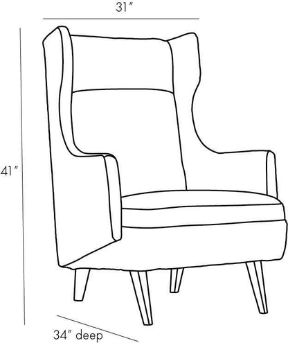 Arteriors Home Budelli Wing Chair, Cloud Boucle, 41"H (8155 3MTJ4)
