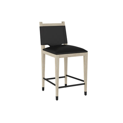 Burdock Counter Stool Ebony Leather