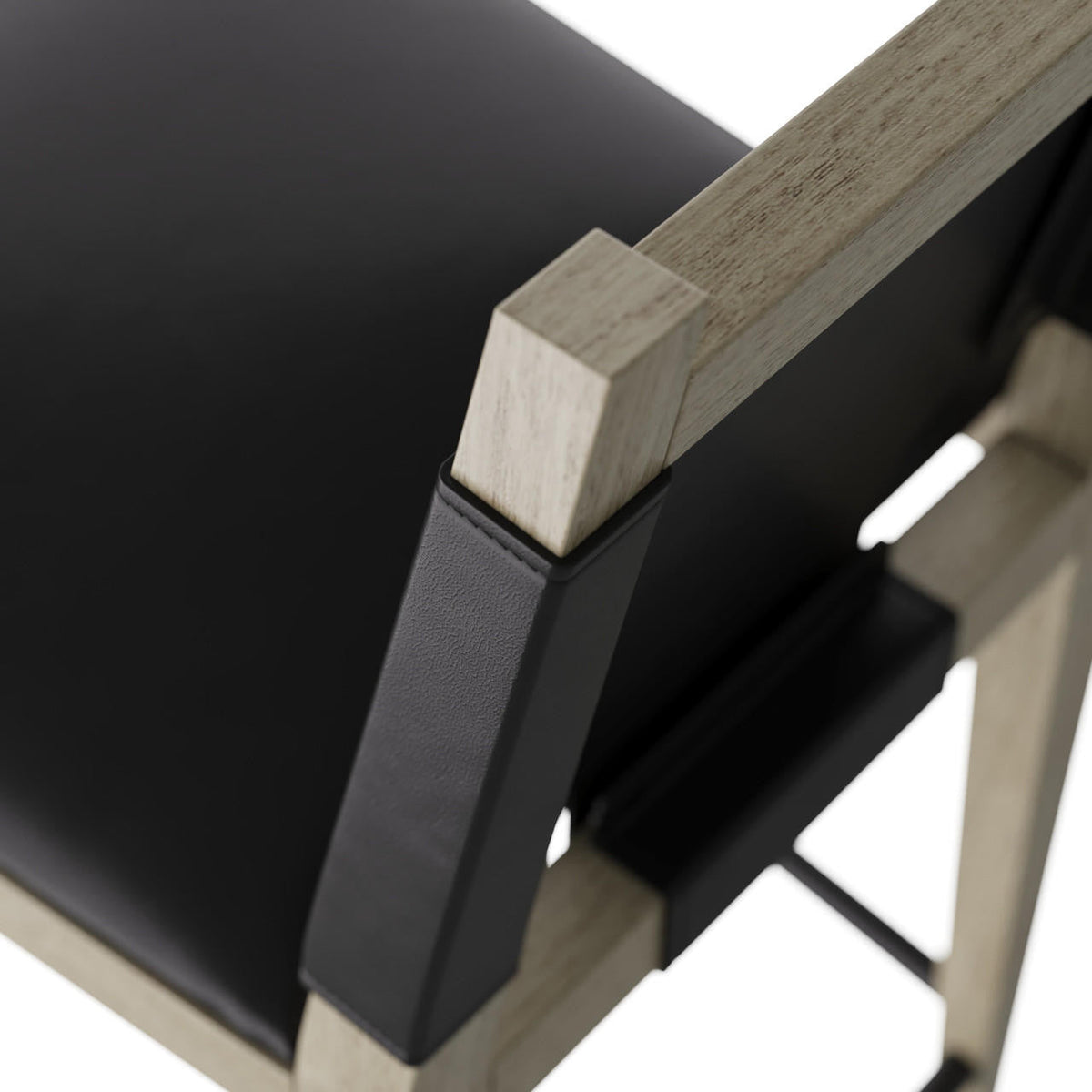 Burdock Counter Stool Ebony Leather