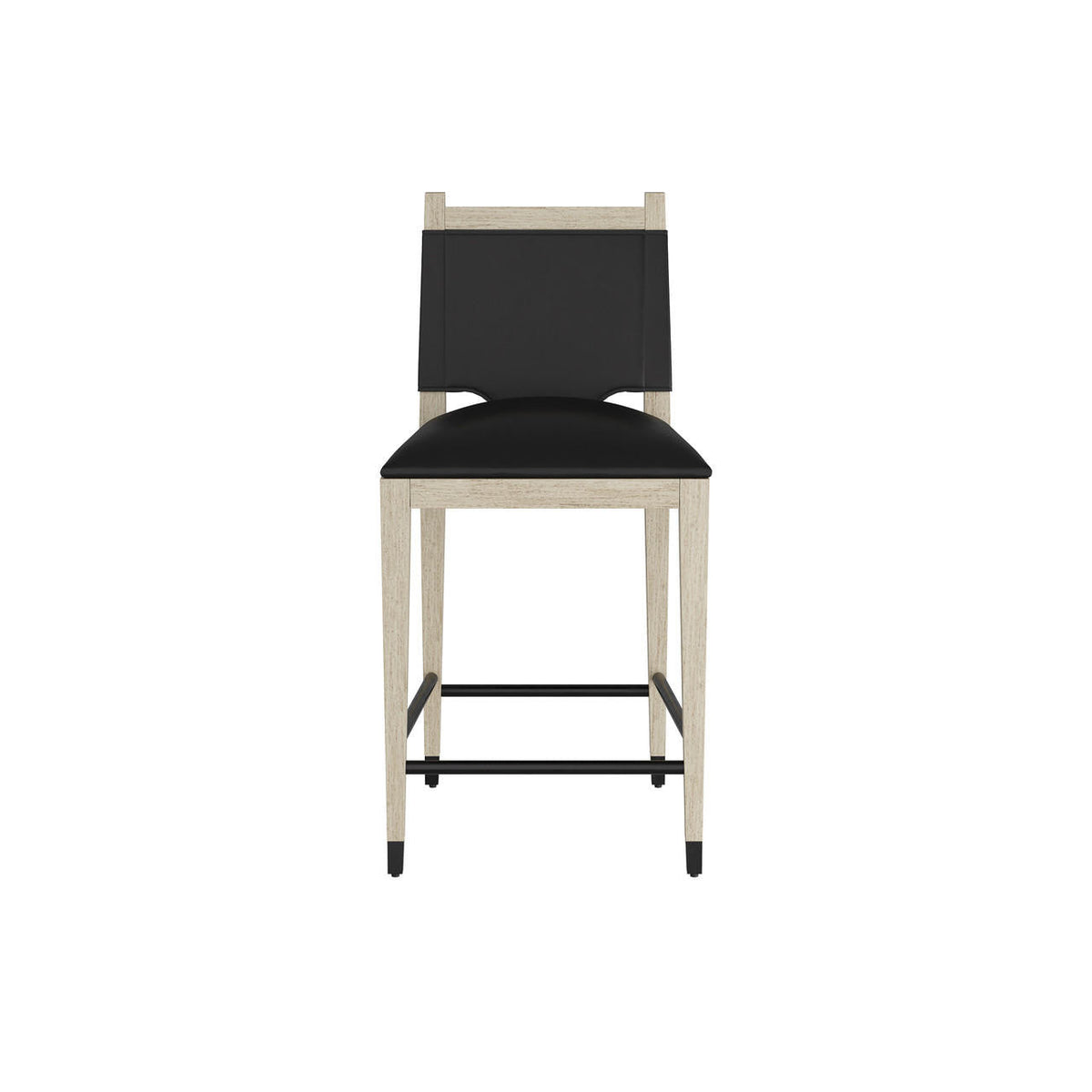 Burdock Counter Stool Ebony Leather