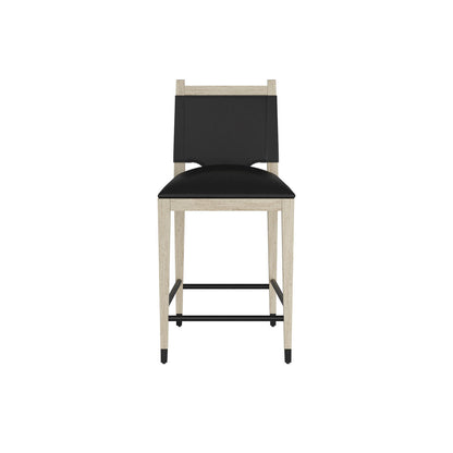 Burdock Counter Stool Ebony Leather