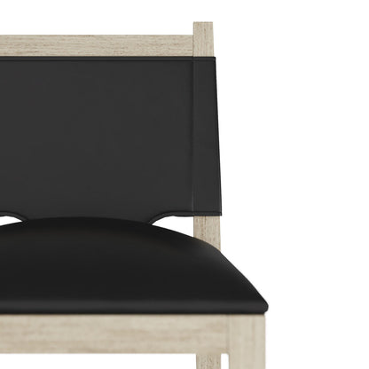 Burdock Counter Stool Ebony Leather