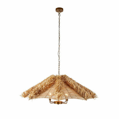 Arteriors Home Cadance Chandelier Natural Raffia