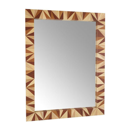 Arteriors Home Calico Mirror Blonde Straw Marquetry