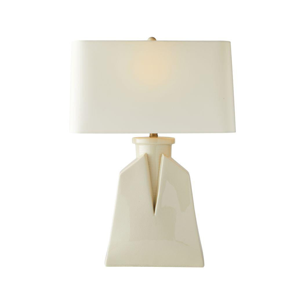 Arteriors Home Cera Table Lamp Ivory Crackle, Ceramic