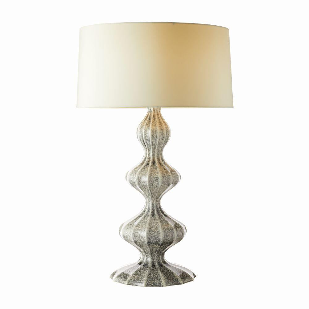 Arteriors Home Chelle Table Lamp Ice Reactive, Porcelain