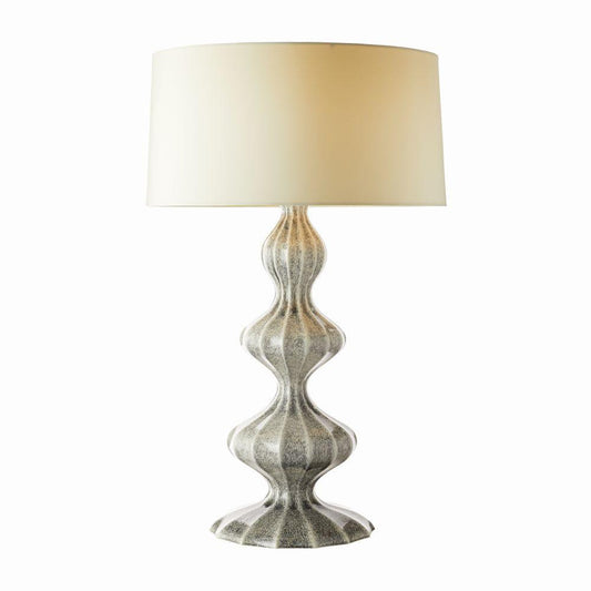 Arteriors Home Chelle Table Lamp Ice Reactive, Porcelain