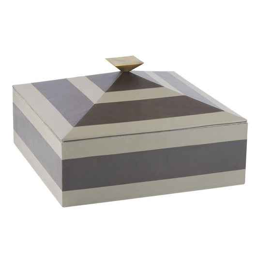 Arteriors Home Cheshire Box Dove, Graphite, Bronze