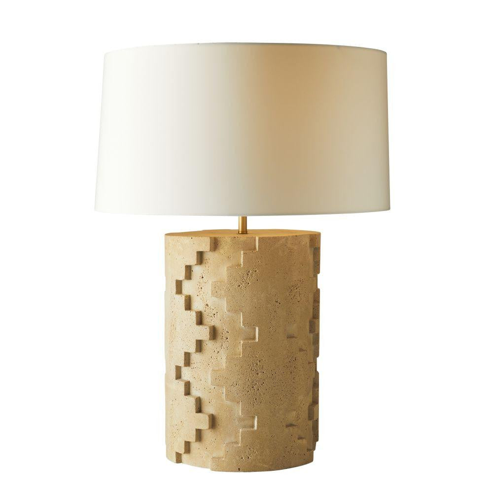 Arteriors Home Cornwall Texture Table Lamp Sand, Faux Travertine