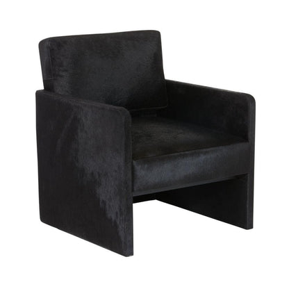 Arteriors Home Devine Lounge Chair Black Hair on Hide