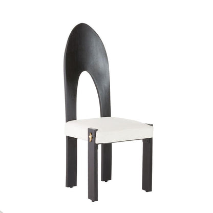 Arteriors Home Durango Dining Chair Chantilly Texture, Ebony