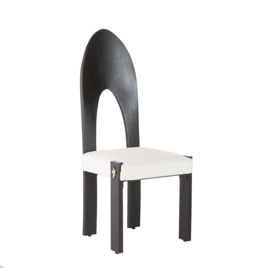 Arteriors Home Durango Dining Chair Chantilly Texture, Ebony