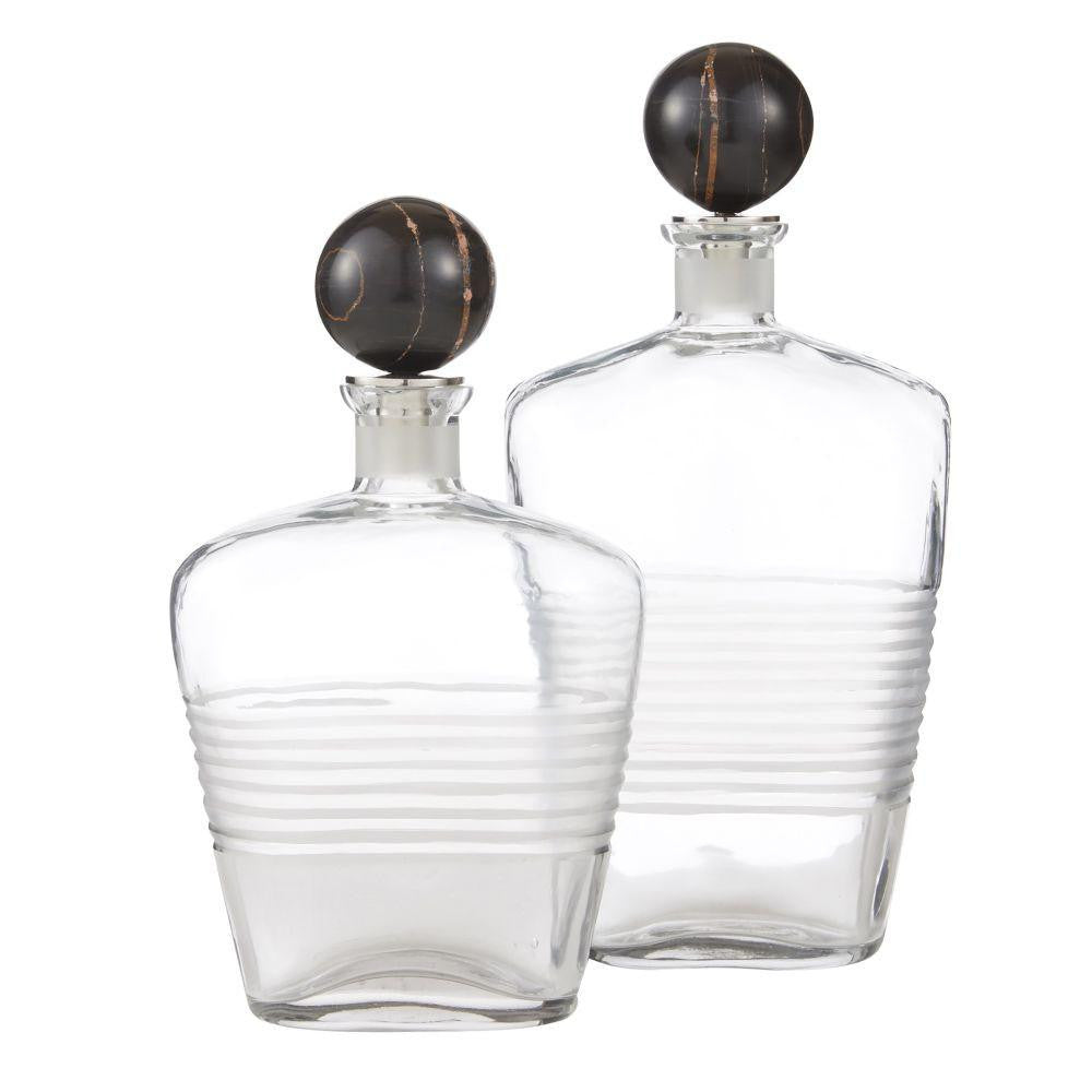 Arteriors Home Eaves Decanters, Set of 2 Clear, Bengal