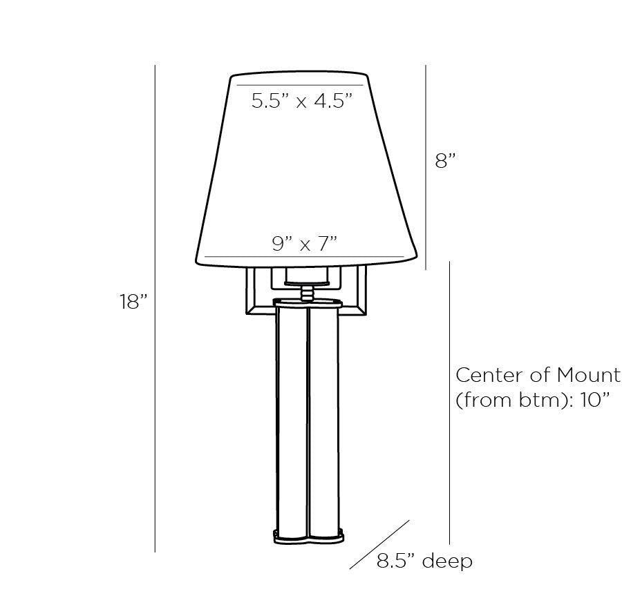 Arteriors Home Eckart Sconce Pewter