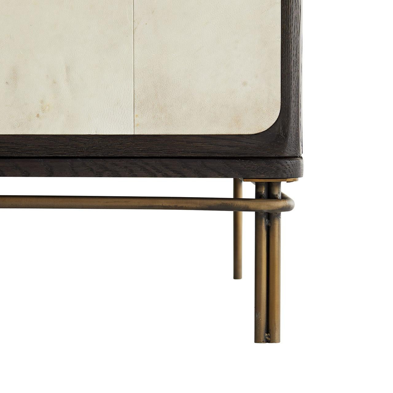 Arteriors Home Edison Credenza, Ivory, Antique Brass, Vellum, 78"W (4883 3MMNJ)
