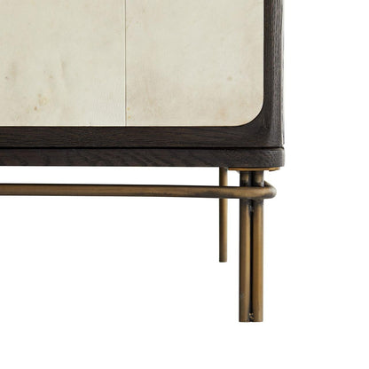 Arteriors Home Edison Credenza, Ivory, Antique Brass, Vellum, 78"W (4883 3MMNJ)