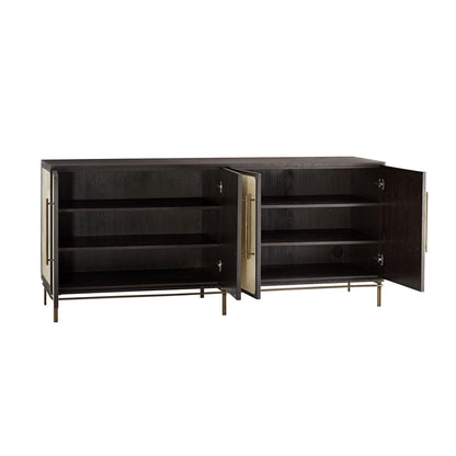 Arteriors Home Edison Credenza, Ivory, Antique Brass, Vellum, 78"W (4883 3MMNJ)