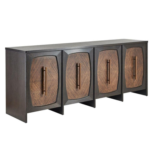 Arteriors Home Elmore Credenza Brindle, Sable, Antique Brass, Ebony